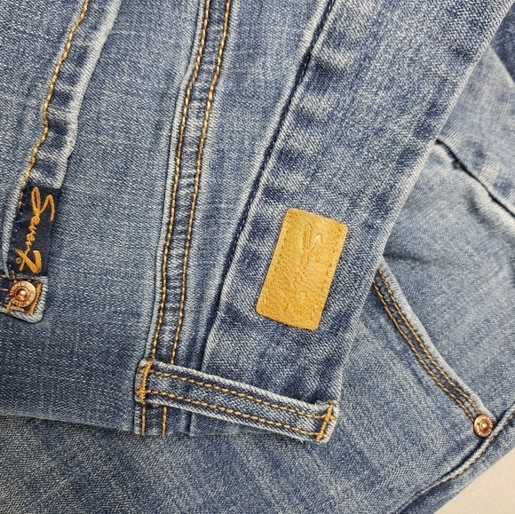 Seven7 medium wash high waist skinny denim jeans women's size 12 - Picture 7 of 13
